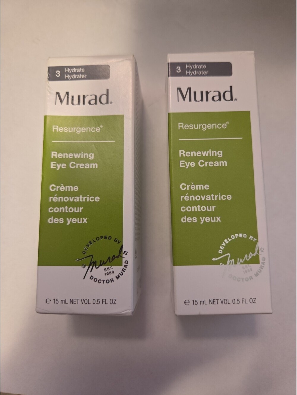 Lot Of 2 Murad Resurgence Renewing Eye Cream - 15ml